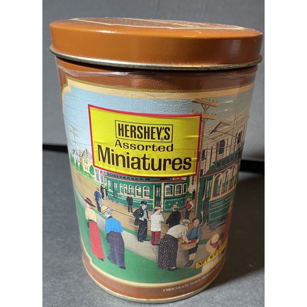 HERSHEY'S ASSORTED MINIATURES COLLECTIBLE TIN 1992 EMPTY